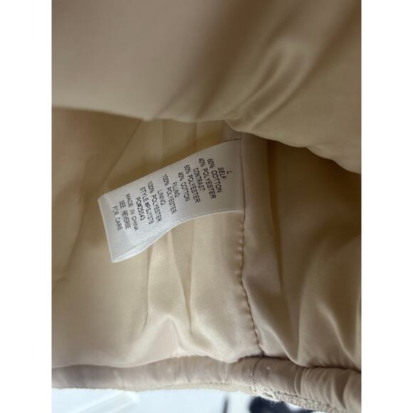 Polagram Taupe Crochet Embroidered Vest Sz L Boho Western Quilted Back NWT - Picture 3 of 7